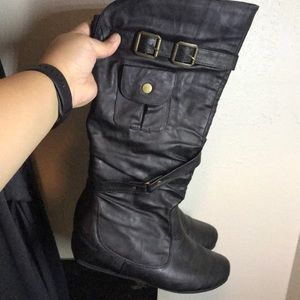 Black Zip up boots